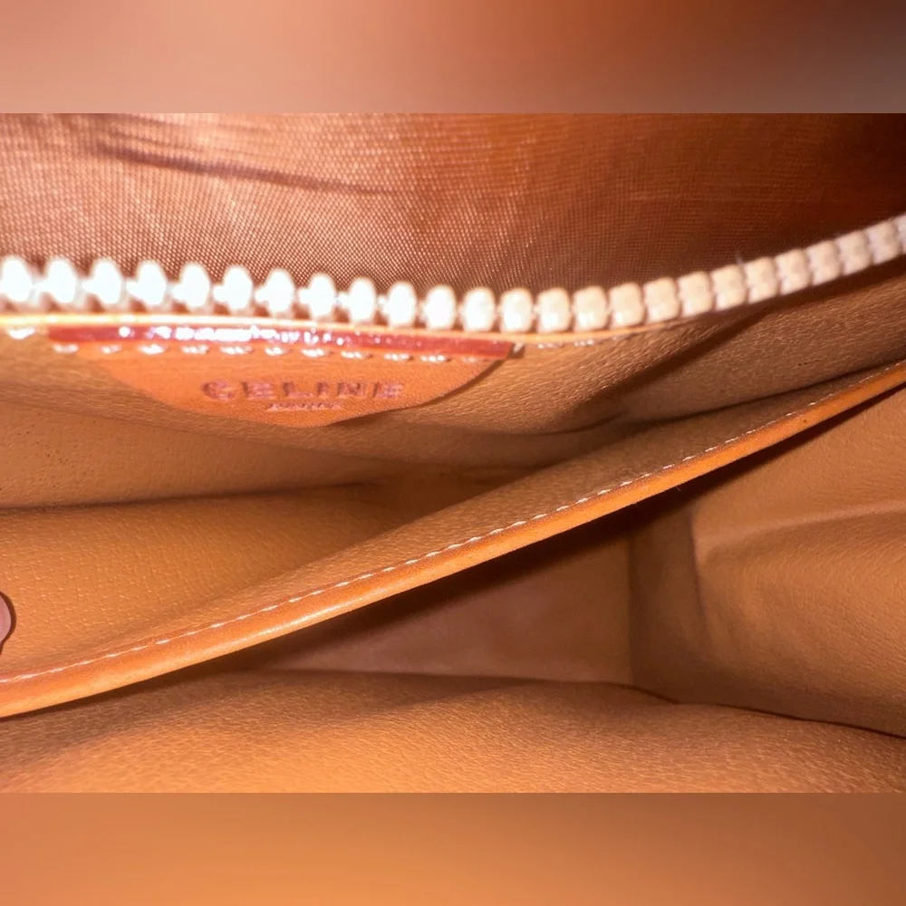Celine Macadam Brown Canvas HandBag PVC - Picture 9 of 15